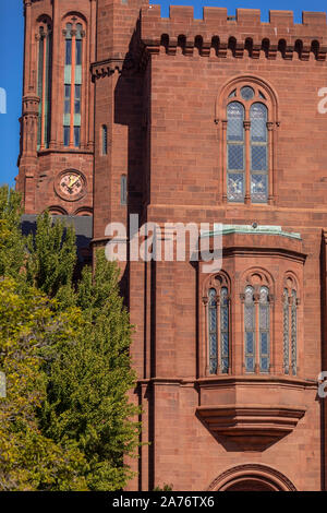 WASHINGTON, DC, USA - Smithsonian Institution Building, le château. Banque D'Images