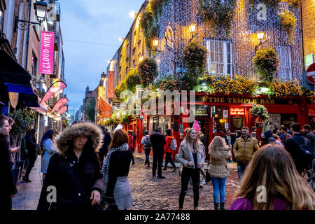 Quartier des divertissements de Temple Bar, Dublin, Irlande. Banque D'Images