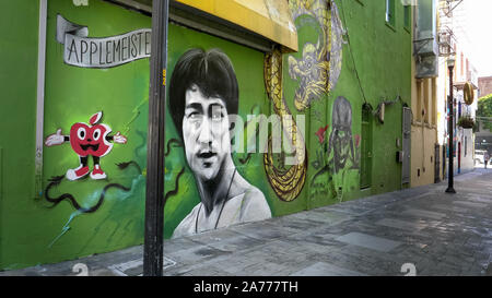 SAN FRANCISCO, CALIFORNIE, États-Unis d'Amérique - 26 octobre, 2017 : vue d'un fresque de bruce lee dans le China town Banque D'Images