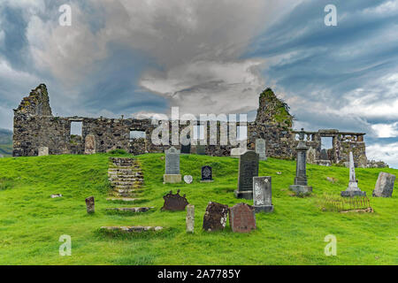 Cill (Chriosd Kilchrist ou l'Église du Christ) ruines, île de Skye Banque D'Images