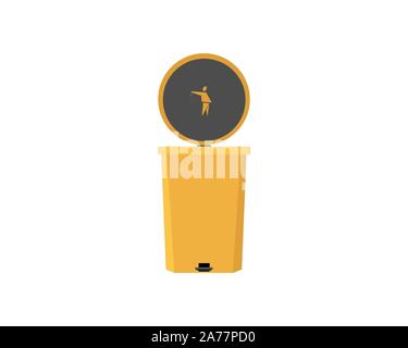 Corbeille sur un arrière-plan blanc isolé. Vector illustration. Illustration de Vecteur