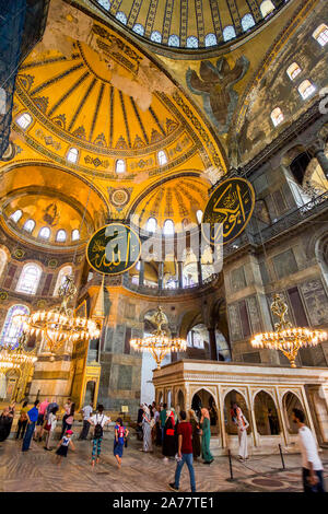 Sainte-sophie Ayasofya ou building.interior point de vue. Istanbul, Turquie. Banque D'Images