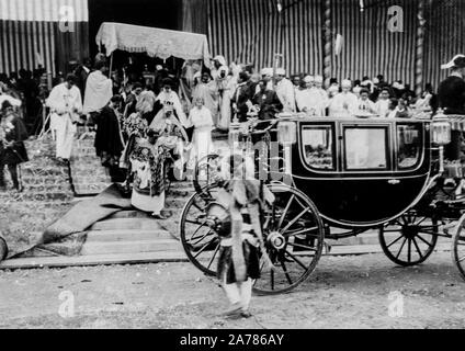 La cérémonie de couronnement de tafari maconnen, Addis Ababa, Ethiopie 1930 Banque D'Images