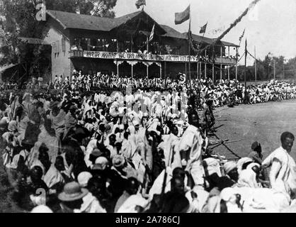 La cérémonie de couronnement de tafari maconnen, Addis Ababa, Ethiopie 1930 Banque D'Images