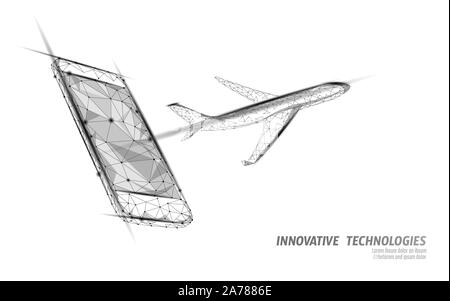 Avion volant depuis l'écran du smartphone. Symbole vol en haut du voyage touristique. Concept de réservation de vol de compagnie aérienne vitesse Voyage. Boutique en ligne d'applications mobiles Illustration de Vecteur