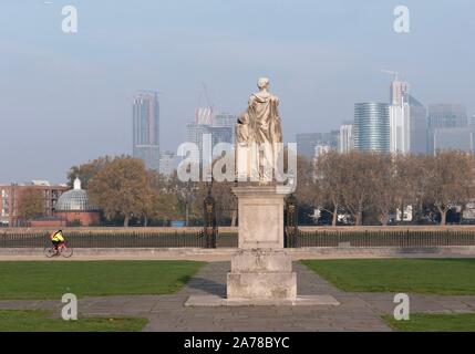 George II statue in Old Royal Naval College Greenwich Banque D'Images