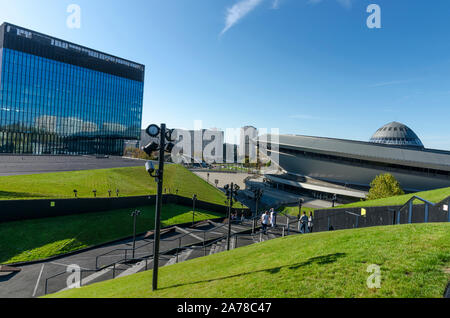 Katowice, Silésie, Pologne, 20 Octobre 2019 : l'architecture moderne dans la culture dans la zone du centre ville de Katowice Banque D'Images