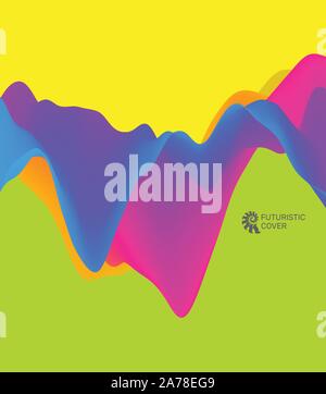 Ondée 3D'Arrière-plan. Effet dynamique. Abstract Vector Illustration. Illustration de Vecteur