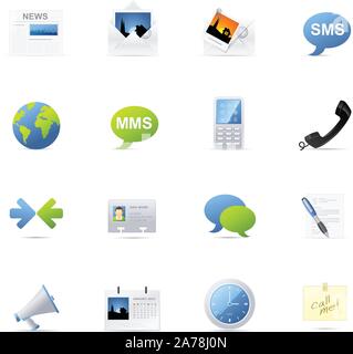 Vecto vector icons. La Communication Illustration de Vecteur