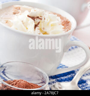 Chocolat chaud close up Banque D'Images