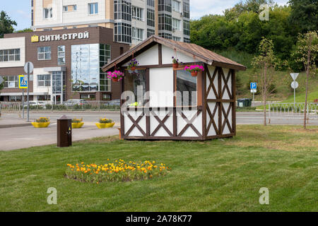 Petite maison à colombages. Fachwerk. KAZAN, RUSSIE - Juillet 08, 2016 Banque D'Images