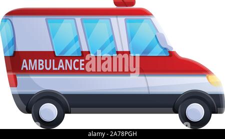 L'icône du véhicule d'ambulance. Caricature de l'icône vecteur véhicule ambulance pour la conception web isolé sur fond blanc Illustration de Vecteur