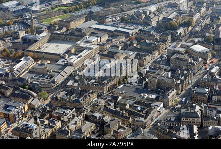 Vue aérienne du centre-ville d'Halifax, West Yorkshire, Royaume-Uni Banque D'Images