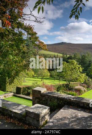 Parcevall Hall et hillside garden, un hall classé Grade 2 à Skyreholme, Appletreewick, Wharfedale, les Vallées du Yorkshire, UK Banque D'Images