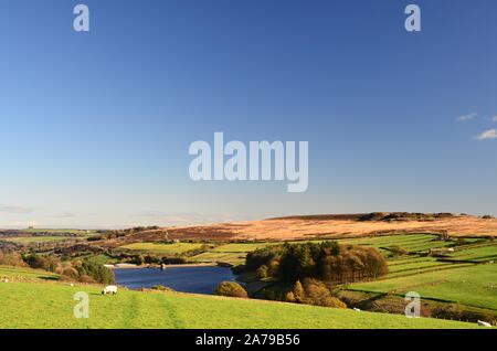 Moor, Haworth Haworth Cemetery et Penistone Hill, Bronte Country Banque D'Images