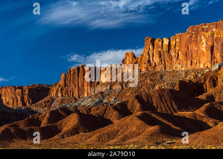 Capital Reef National Park dans le sud de l'Utah. Règlement Mormon historique Banque D'Images