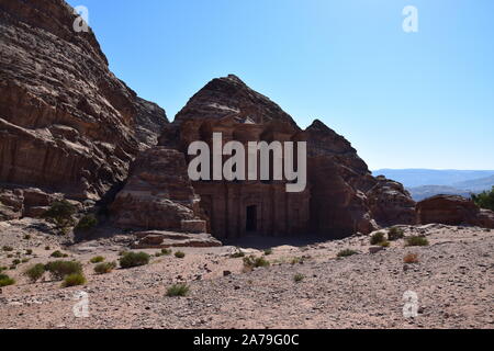 Le monastère dans la ville antique de Petra en Jordanie Banque D'Images