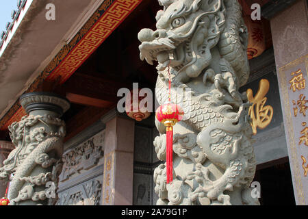 Temple chinois ho kang (temple) à Vientiane (Laos) Banque D'Images