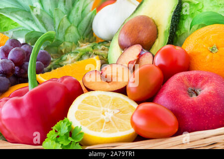 Fruits et légumes close up Banque D'Images