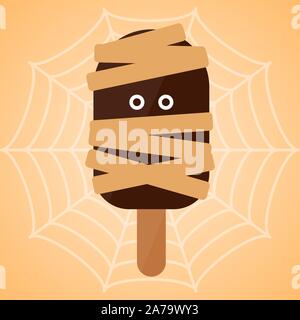 Forme Monster ice cream glace. La saison d'Halloween - Vector illustration Illustration de Vecteur