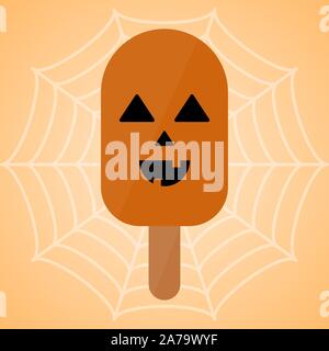 Forme Monster ice cream glace. La saison d'Halloween - Vector illustration Illustration de Vecteur