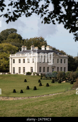 Maison Pitshill, dix-huitième siècle appartenant à l'Honorable Charles Pearson et son épouse, Lila Tillington, Petworth, West Sussex, Royaume-Uni Banque D'Images