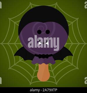 Forme Monster ice cream glace. La saison d'Halloween - Vector illustration Illustration de Vecteur
