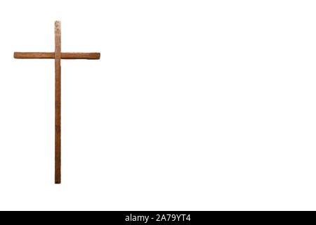 Croix de bois jésus christ religieux et spirituel de l'arrière-plan, de l'espace pour le texte Banque D'Images