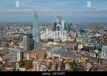 La ville de Londres et le Fragment comme vu de Bermondsey et le sud de Londres Banque D'Images