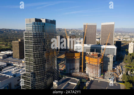 Vues aériennes de Century City, Californie Banque D'Images