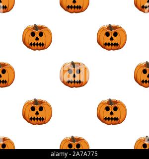 Illustration sur le thème grand motif coloré Halloween, citrouille orange transparent. Une collection est constituée de la citrouille, à l'accessoire Hallowee Illustration de Vecteur