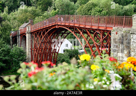 Ironbridge Bridge Telford Shropshire le lieu de naissance de l'industrie Banque D'Images