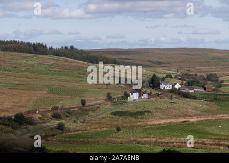 Signal fort Glenwhilly (au sud de la ligne Barrhill, Stranraer, Ayrshire, Ecosse) Banque D'Images