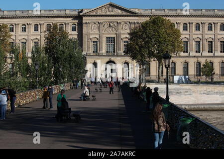 Pont des Arts, Paris Banque D'Images