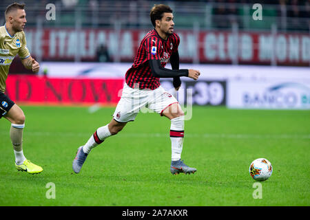 Milano, Italie, 31 octobre 2019, Lucas paqueta (Milan) au cours de l'AC Milan vs Spal - Serie A soccer italien Championnat Hommes - Crédit : LPS/Francesco Scaccianoce/Alamy Live News Banque D'Images