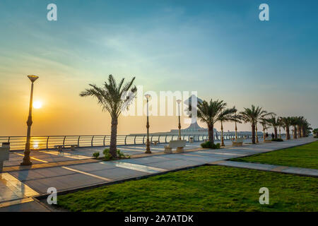 Beau lever de soleil vue côté mer à Alkhobar Arabie Saoudite. Ville : Dakar, Pays : Arabie saoudite. Cliquez sur le 25 octobre 2019. Banque D'Images