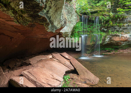 Twin Falls, Port Wing, Bayfield comté, Automne, WI, États-Unis d'Amérique, par Dominique Braud/Dembinsky Assoc Photo Banque D'Images