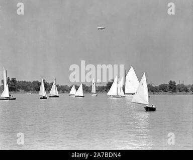 Voilier les courses sur la rivière ca Potomoc. Septembre 1937 Banque D'Images