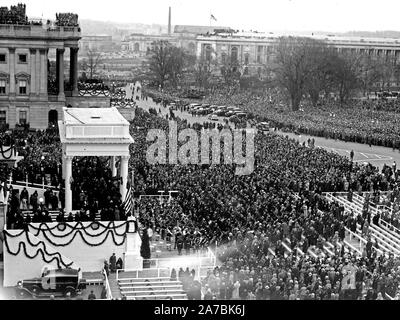 Franklin D. Roosevelt Franklin D. Roosevelt - inauguration à U.S. Capitol, Washington, D.C. - mars 4, 1933 Banque D'Images