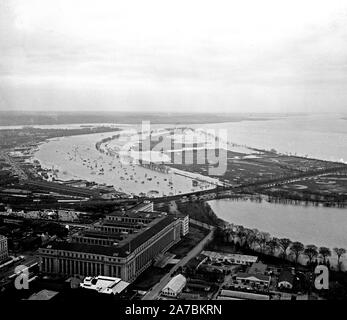 Les inondations, Potomac River, Washington, D.C. ca. 19 mars, 1936 Banque D'Images