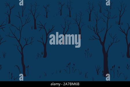 Silhouettes d'arbres sur l'arrière-plan subtil. Motif de l'arbre. Vector illustration Illustration de Vecteur