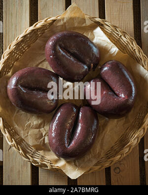 Le boudin noir de Bury. La nourriture régionale UK Banque D'Images