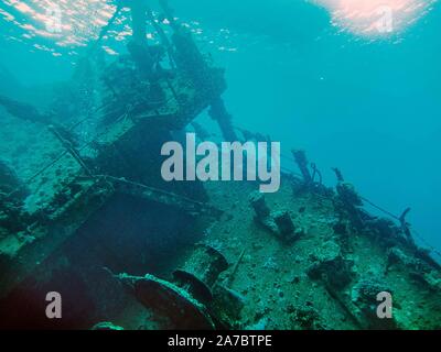 L'épave du Giannis D à Abu Nuhas en Mer Rouge, Egypte Banque D'Images