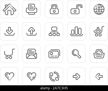 Les icônes du site Web et d'Internet - icon set (noir) Illustration de Vecteur