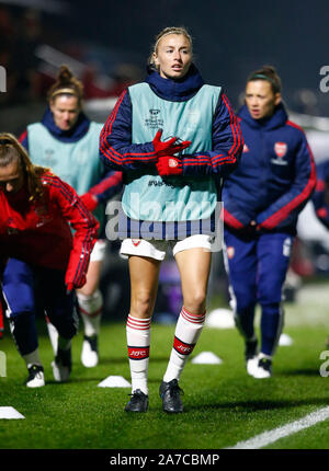 Manchester, Angleterre - 31 OCTOBRE : Leah Williamson d'Arsenal pendant l'Uefa Women's Champions League Tour de jambe 16 2 match entre Arsenal et les femmes Banque D'Images