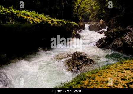 Semuc Champey en paysage, Lanquin, Guatemala, Amérique Centrale Banque D'Images