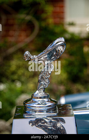 Emblème de radiateur d'une Rolls Royce vintage car Banque D'Images