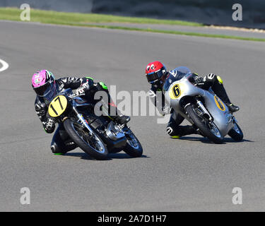 James Hillier, Stuart Tonge, Norton Manx 30M, Steve Parrish, Richard Cooper, Norton Manx 30M, Barry Sheene Memorial Trophy, Goodwood Revival 2019, Sep Banque D'Images