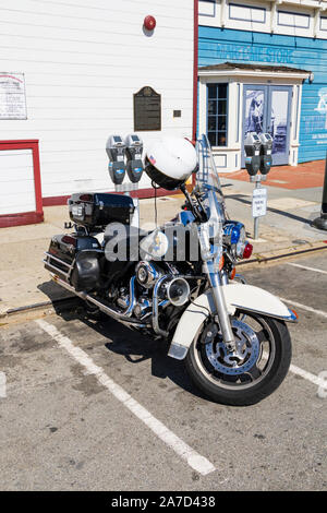 Roi DavidsonRoad SFPD Harley moto de Police, stationné à San Francisco, Californie, États-Unis d'Amérique Banque D'Images