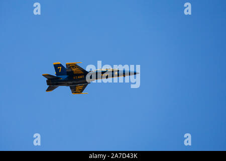 Blue Angels F18 Hornet jet, San Francisco la Fleet Week, California, USA Banque D'Images